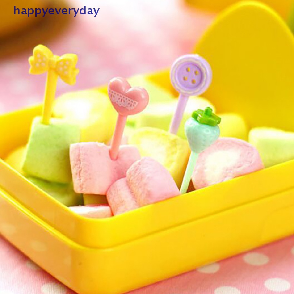 [happy] Lucu Perlengkapan Sekolah Garpu Buah Mini Kartun Anak Snack Kue Dessert Pick Tusuk Gigi Bento Bekal Dekorasi Pesta [ID]