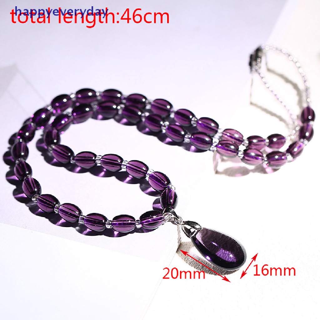 [happy] Amethyst Kalung Gelang Kristal Kerajinan Crystal Decorativas Perhiasan Batu Mentah [ID]