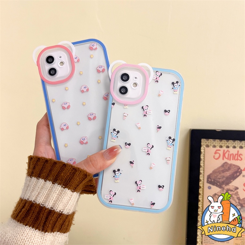 IPHONE Casing Kompatibel Untuk Iphone14 13 12 11 Pro Max X Xr Xs Max SE 8 7 6 6s Plus Kualitas Tinggi Sederhana Casing Ponsel Glossy Transparan Shockproof Clear Bumper Soft TPU Cover Pelindung