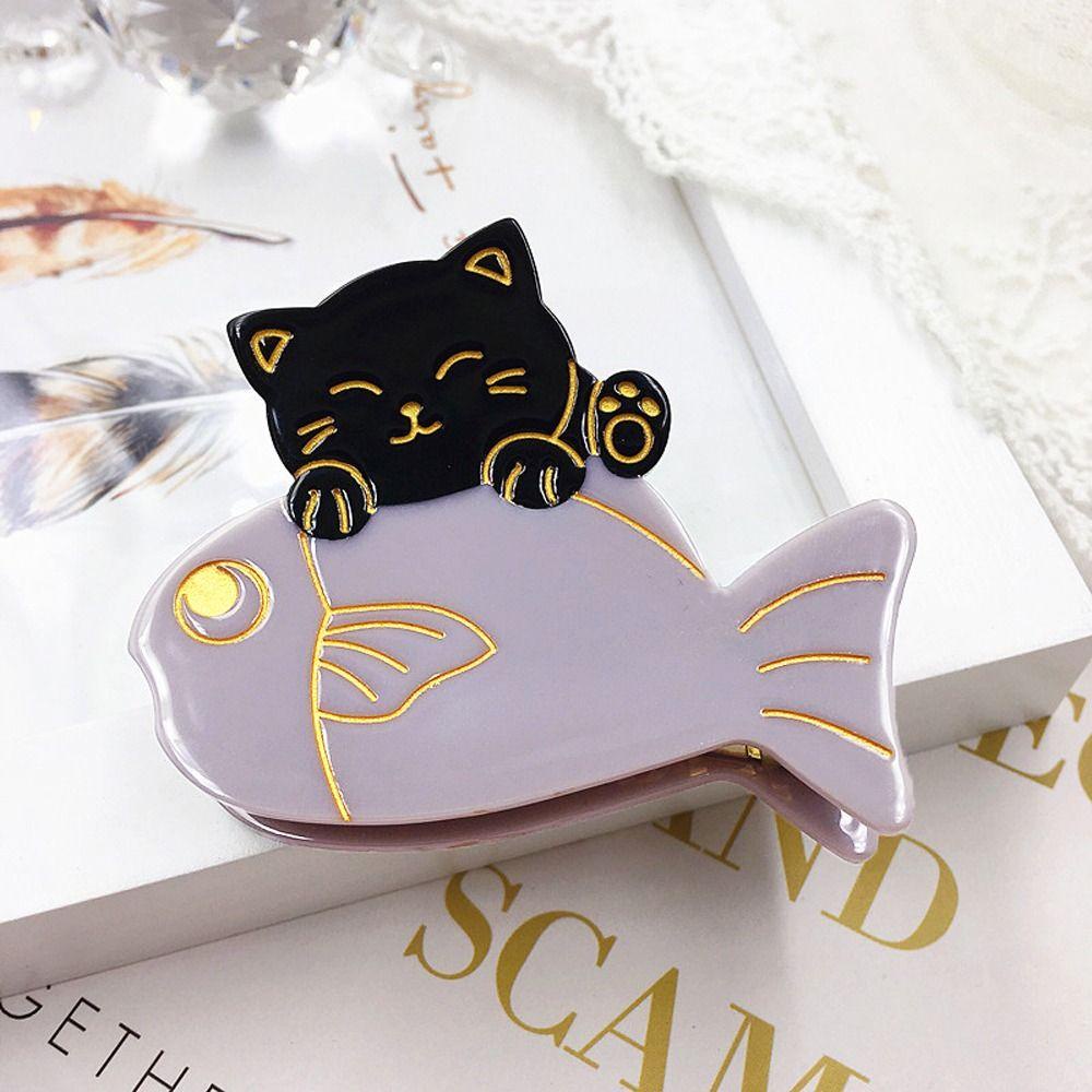 Agustina Asetat Rambut Cakar Pesta Elegan Hiasan Kepala Ins Hewan Gaya Jepang Hairgrips Besar Jepit Rambut Fashion Hiasan Kepala Ponytail Holder Korea Hiu Klip