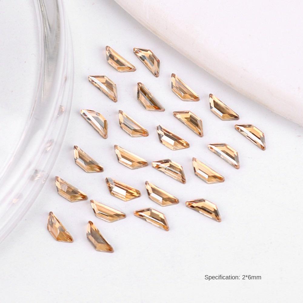 AUGUSTINA Agustina Kuku Berlian Imitasi Fashion Jepang Nail Art Berbentuk Tidak Teratur Cinta Hati Manicure Aksesoris Diprofilkan Bor 3D Nail Art Drills