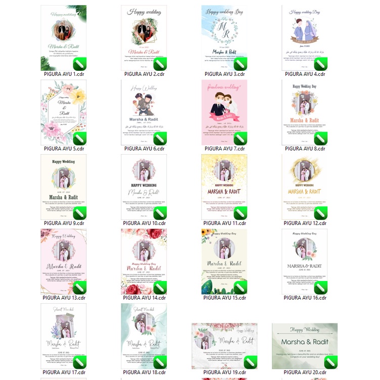 100 Desain Pigura Ayu CorelDraw v15