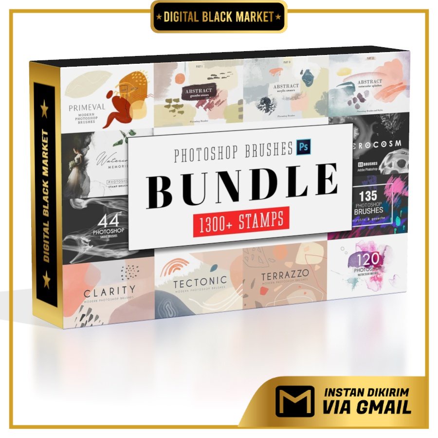All Photoshop Stamp Brushes Bundle