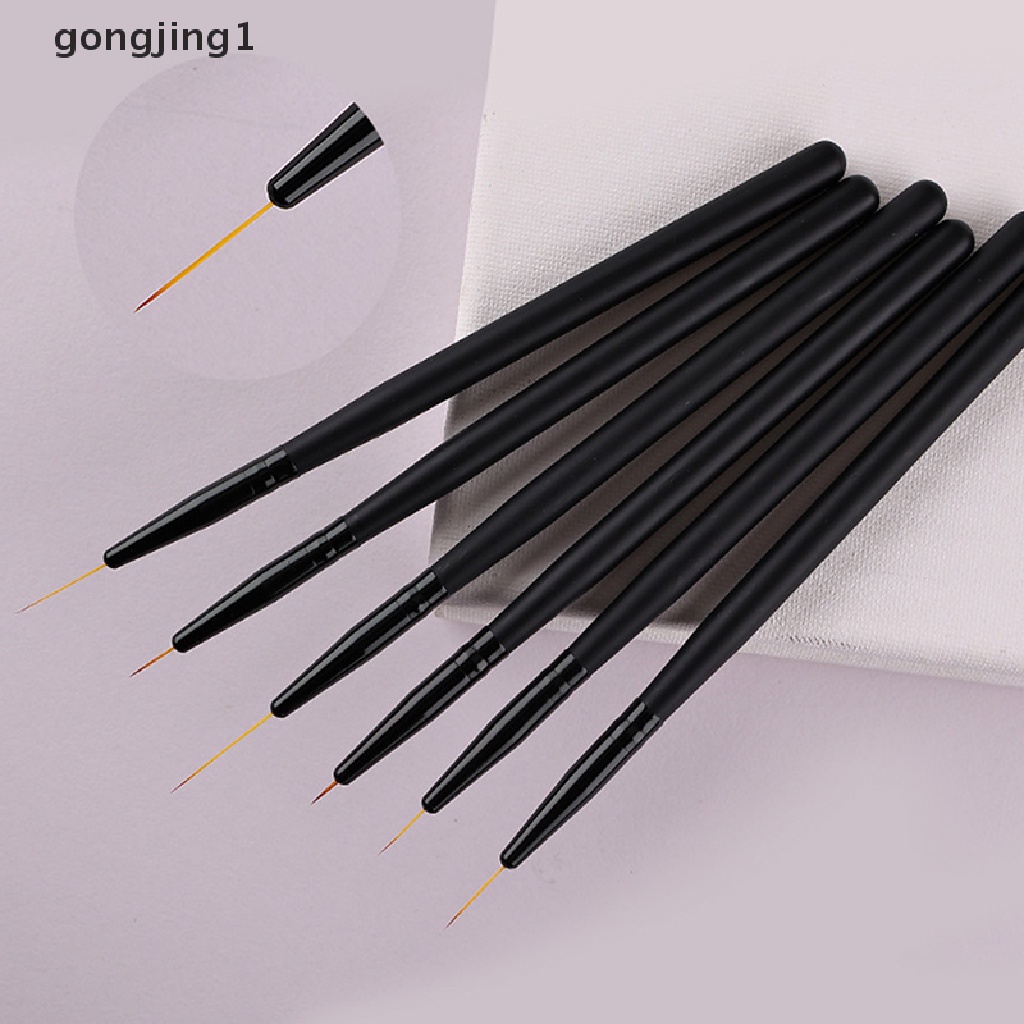 Ggg 1PC Kuas Liner Nail Art Paing Pen Pola Gagang Hitam Manicure Tools ID