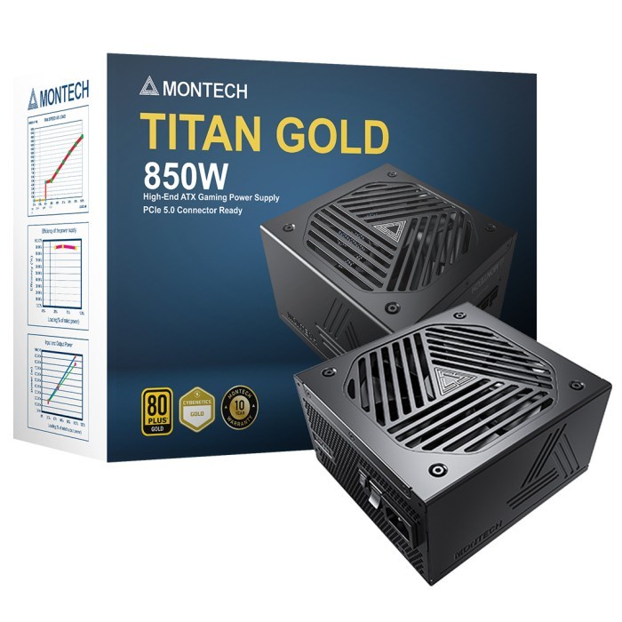 MONTECH TITAN GOLD 850W 80 Plus Gold Fully Modular PCIe 5.0 ATX PSU