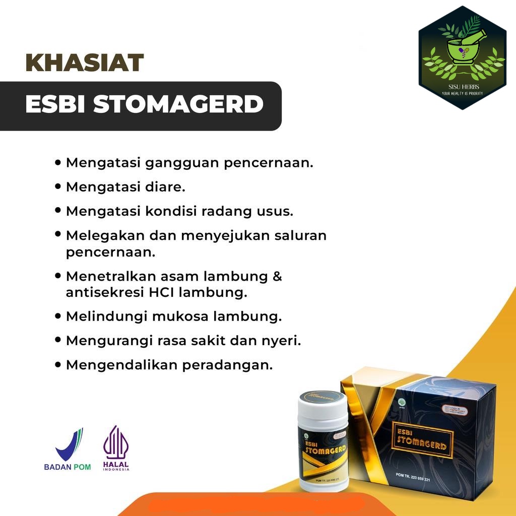 Esbi Stomagerd Herbal Maag Asam Lambung Gerd Reaksi Cepat Dan Ampuh ORIGANAL