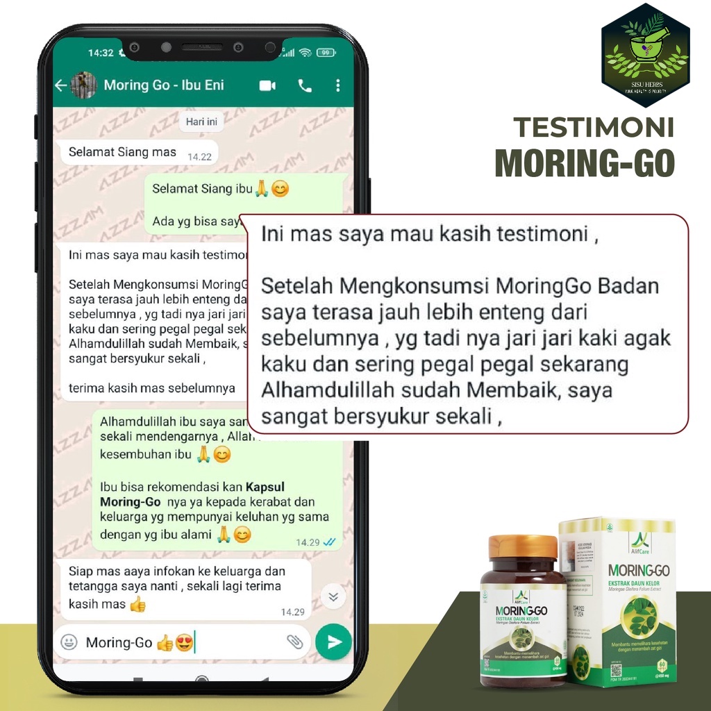 Kapsul MORING-GO MORINGGO MORINGO MORING GO Obat Herbal Ekstrak Daun Kelor Untuk Menambah Zat Gizi Moringgo Asli Original