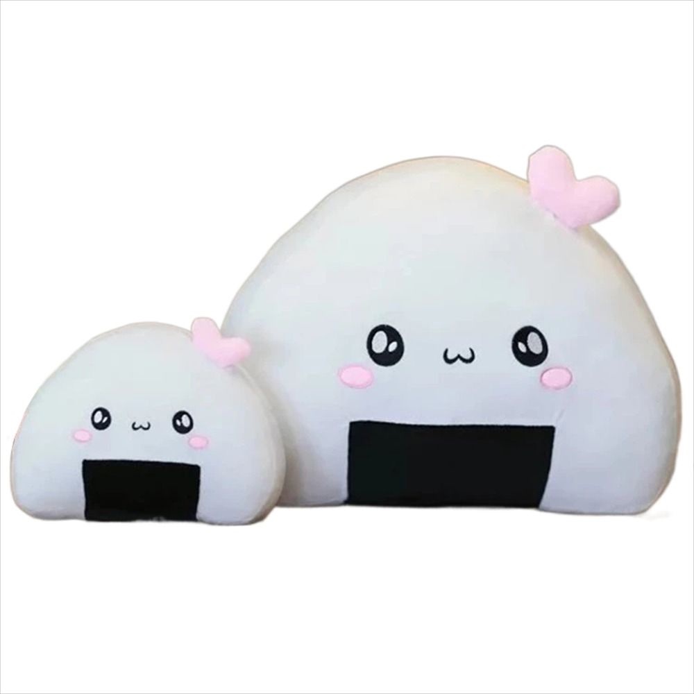 Lanfy Rice Ball Mainan Mewah Lembut Jepang20/36cm Elemen Kedua Putih Mini Sushi Plush Cushion