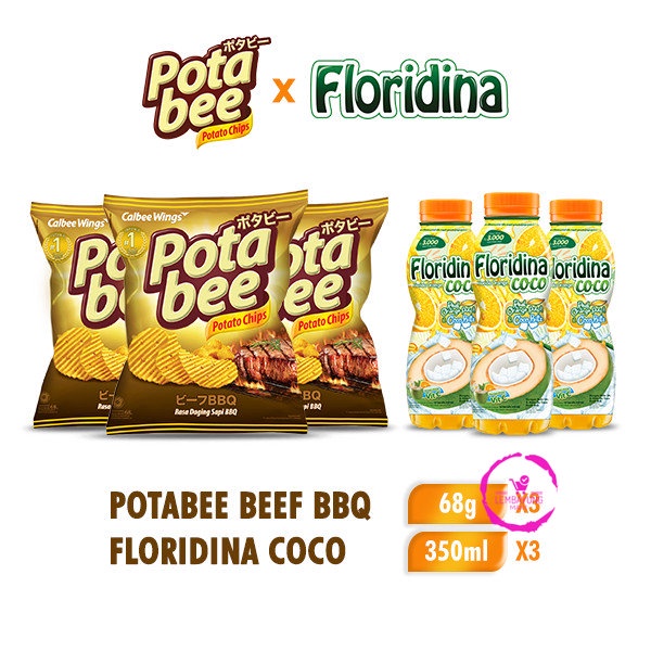 

Potabee + Floridina - Potabee BBQ 68 gr x 3pcs + Floridina Coco x 3pcs