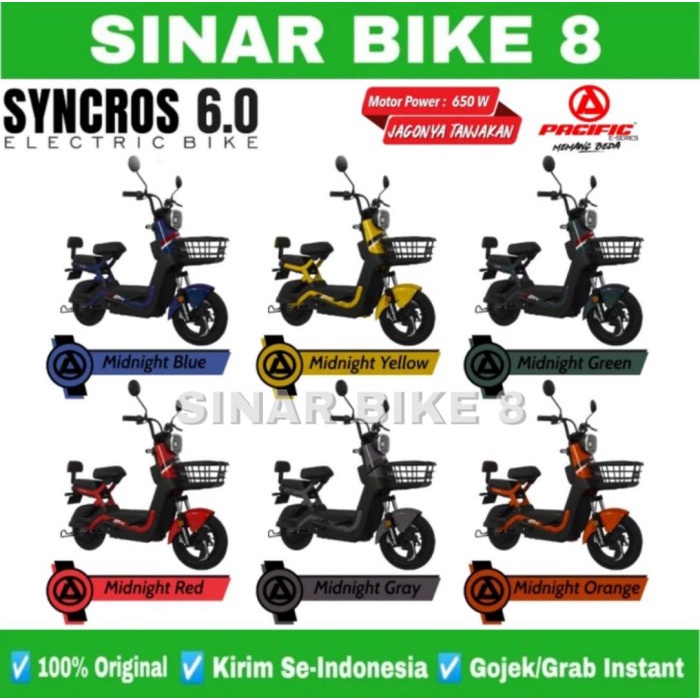 Sepeda Elektrik Pacific SYNCROS 6.0 650 Watt Kuat Tanjakan