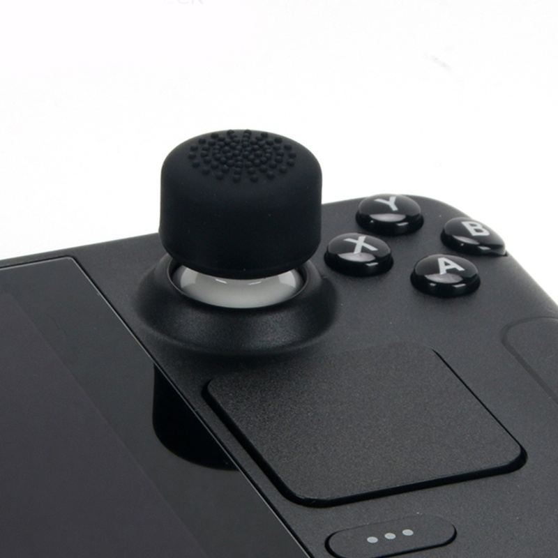 Cre 8PCS Joystick Analog Silikon Non-slip Thumbstick Thumb Grip Caps Case- Untuk Kontroller Dek Uap, Hitam