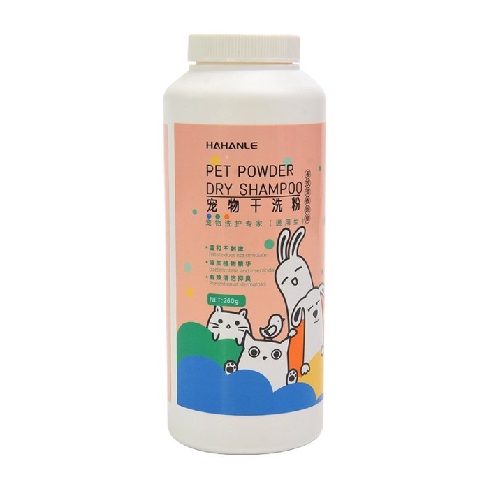 Pet powder dry shampoo anjing kucing dog cat anabul hewan bedak anjing perawatan rambut anjing