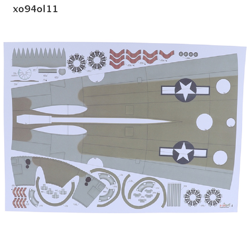 Xo 1: 47b-29 Super Aerial Fortress er Pesawat DIY 3D Kertas Model Kit Mainan OL