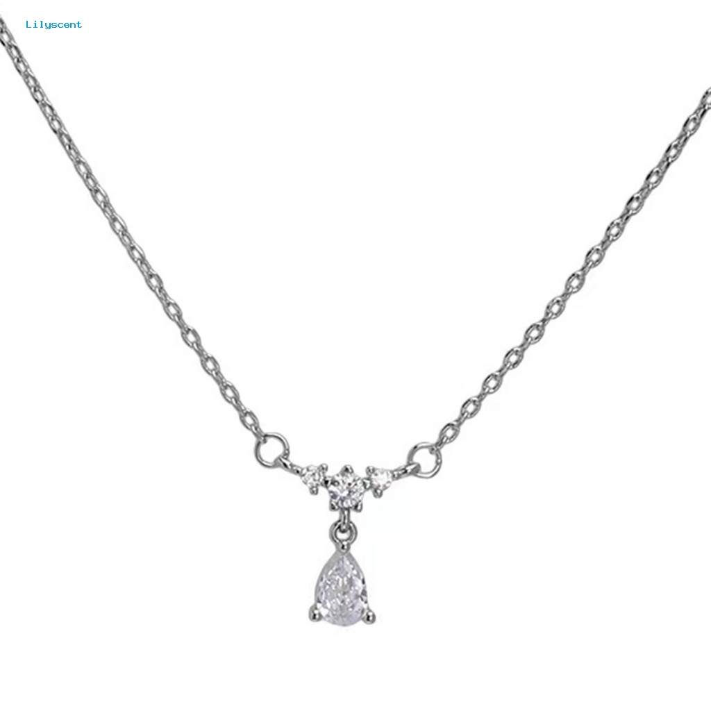 Lilyscent Adjustable Titanium Steel Kalung Perhiasan Hadiah Wanita Jewelry Rantai Liontin Kalung Elegan