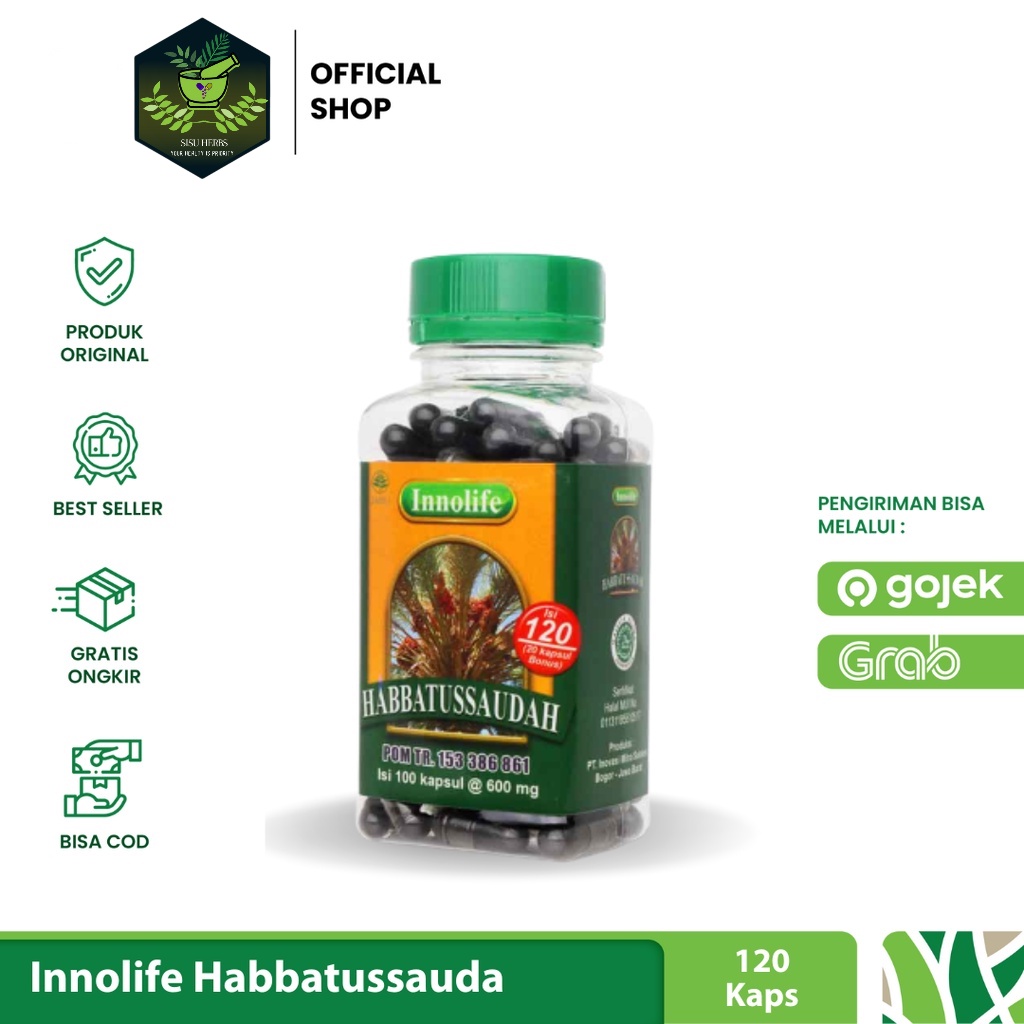 INNOLIFE - Habbatussauda Serbuk Jinten Hitam Habatussauda Isi 120 Kapsul ORIGINAL