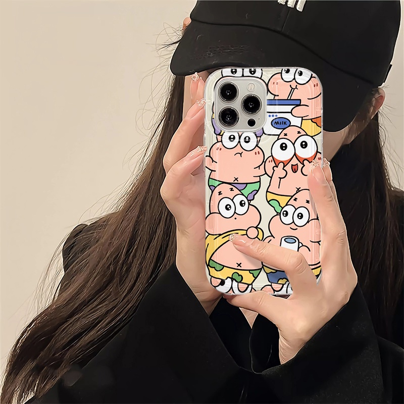 IPHONE Casing Ponsel Lembut Pasangan Lucu Kompatibel Untuk Iphone14 13 11 12 Pro XS Max X Xr7 +8 Plus Casing TPU Silikon Shockproof Cover