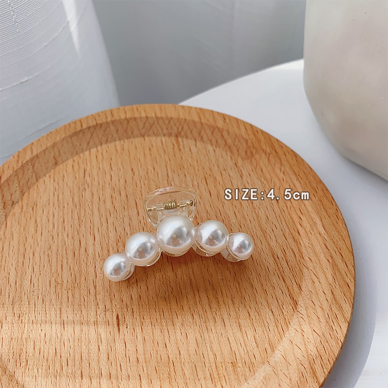 1pcs Imitation Pearl Hair Claw 13 Sizes For Choice Plastic Hairpin For Mature Women Girls Simple Headwear