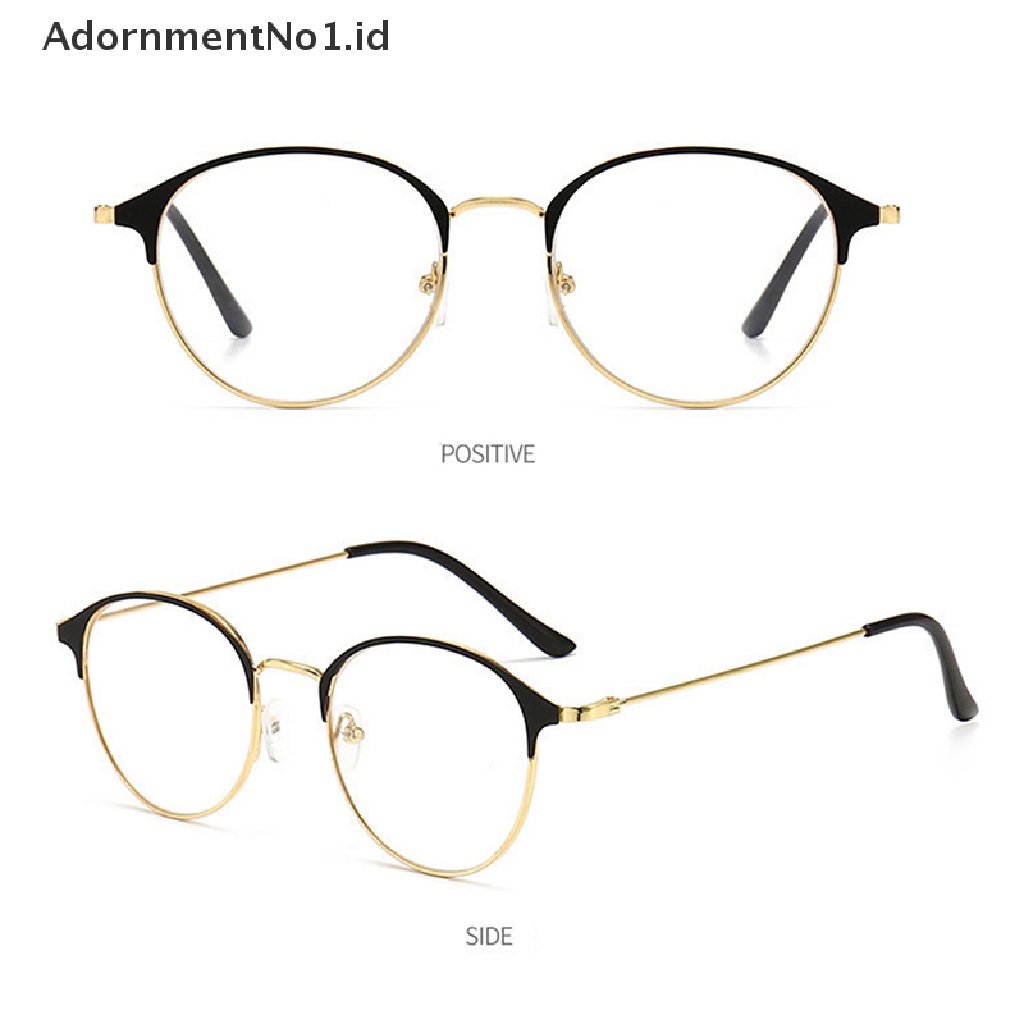 [AdornmentNo1] Kacamata Miopia Komputer Anti Cahaya Biru Wanita Pria Ultralight Bening Bulat Rabun Dekat Eyeglasses Diopters 0sampai-400 Unisex [ID]