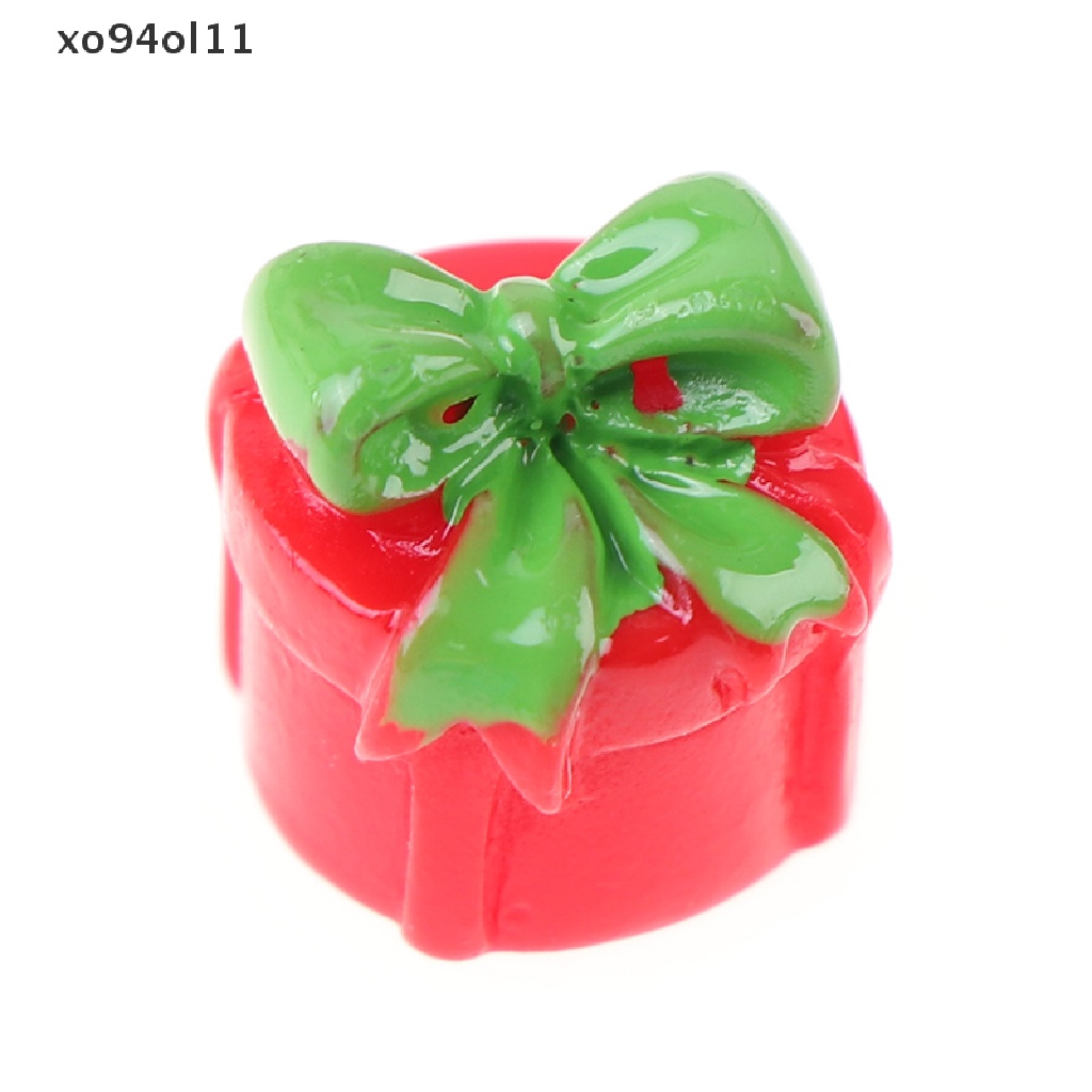 Xo 3Pcs Hiasan Natal Mini Hadiah Kotak Rumah Santa Claus Hadiah Mainan Kerajinan Tangan Deco OL