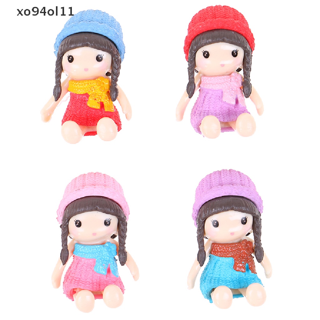 Xo 4Pcs Pretty Girl Miniatur Fingure Hias Mini Peri Taman Ornamen OL