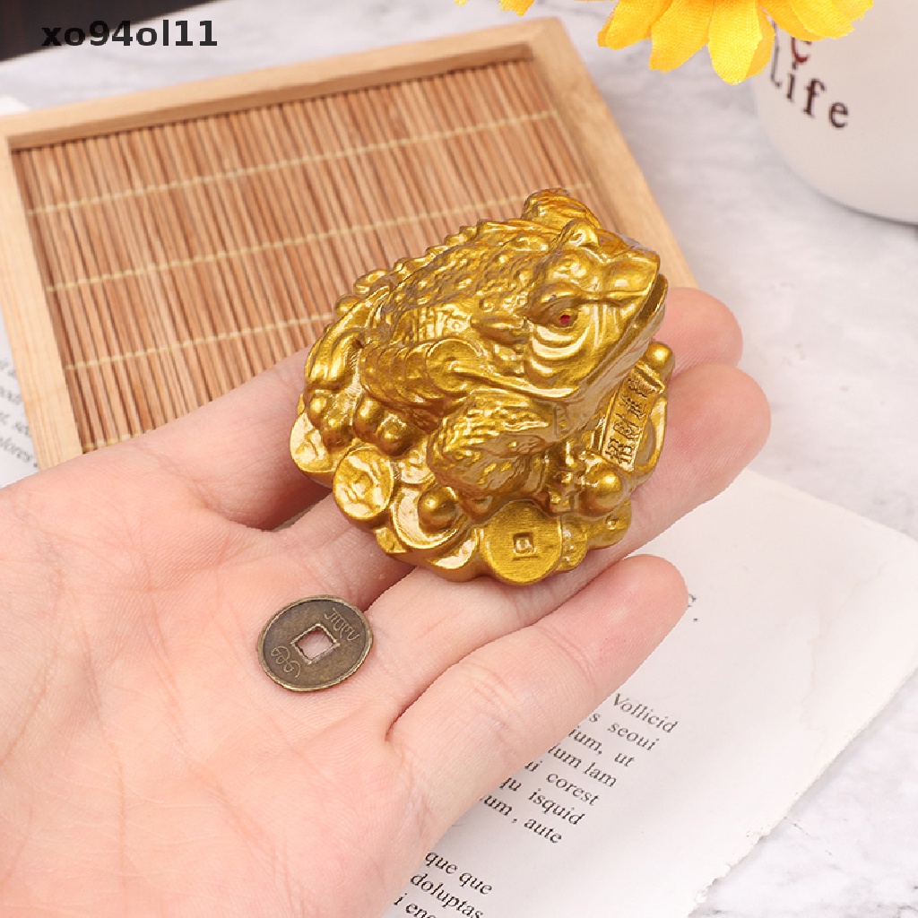 Xo Wealth Golden Frog Kodok Koin Rejeki Cina Kodok Feng Shui Kodok Ornamen Keberuntungan OL