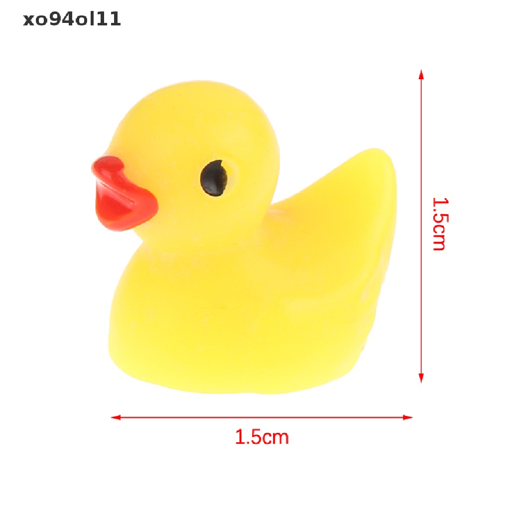 Xo 50PCS Lucu Mini Resin Bebek Kuning Ornamen Miniatur Angka Dekorasi Rumah Boneka OL