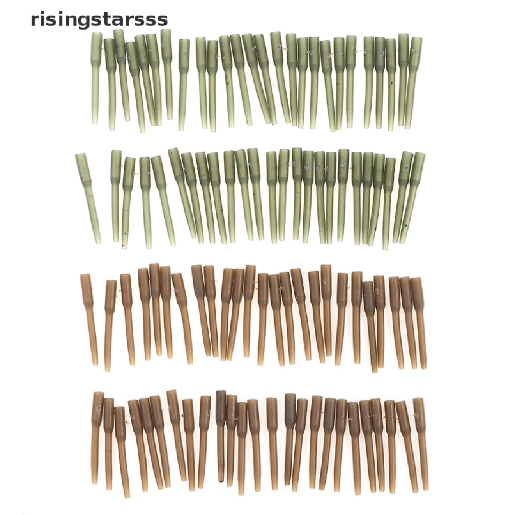 Rsid Span-new 50pcs 30mm Anti Kusut Lengan Karet Sambung Dengan Pengait Pancing Ikan Gurame Kasar Carp Jelly