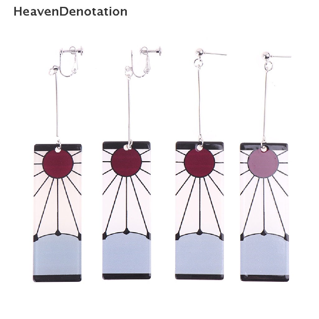 [HeavenDenotation] Anting Tanjiro Fashion Anime Cosplay Props Drop Anting Panjang Untuk Perhiasan Gadis HDV