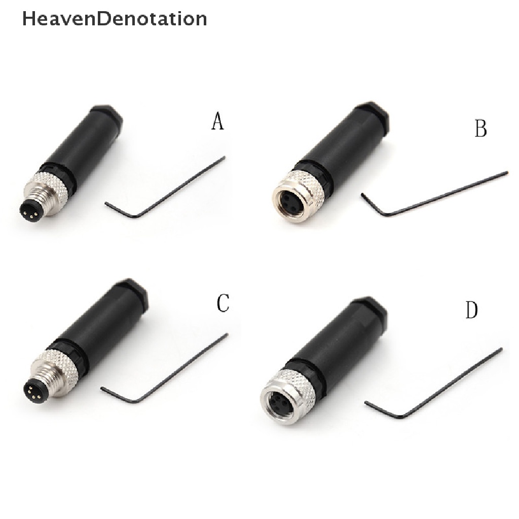 [HeavenDenotation] Konektor Sensor M8 Male Female Skrup Ulir Plug Coupling 3kabel 4pin A type HDV