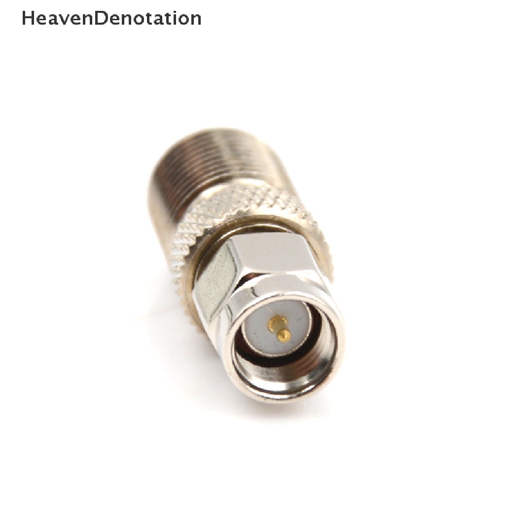 [HeavenDenotation] Konektor Adaptor Coaxial Plug Female to SMA Tipe F Silver Tone HDV