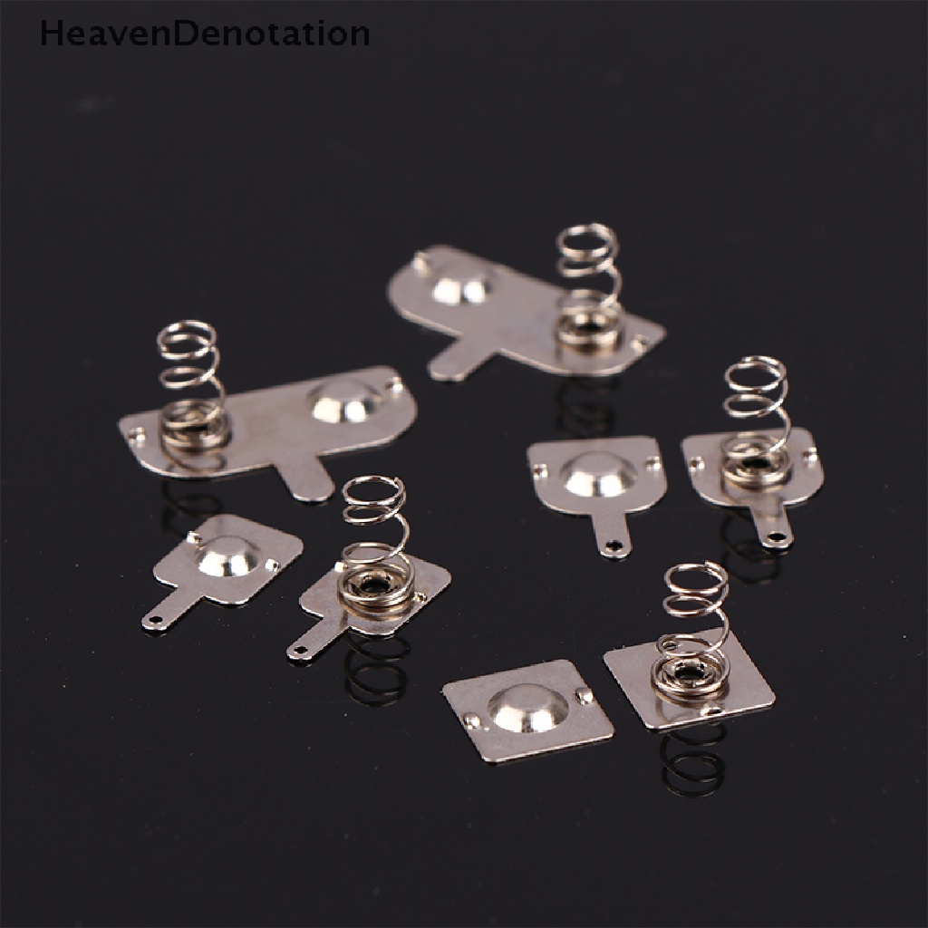 [HeavenDenotation] 10pcs Spring Sheet12 * 10/12MM Contact Sheet AA Kotak Positif Dan Negatif Lembaran 0.3MM Besi+Nikel Plag AA Spring HDV