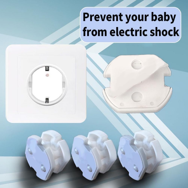 Baby Safety Guard Protection Sockets Protection 2lubang EU Power Sockets Plugs Cover Shock Proof Pelindung Colokan Putar Penutup Pelindung Pengaman Listrik Anak