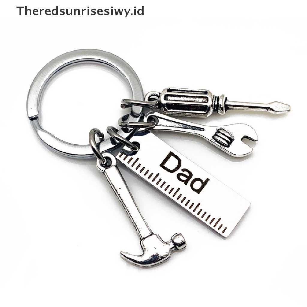 # Kado Mom &amp; PAPA DIY # Huruf Ayah Gantungan Kunci Kreatif Keyring Handbag Decor Liontin Hadiah Hari Ayah~