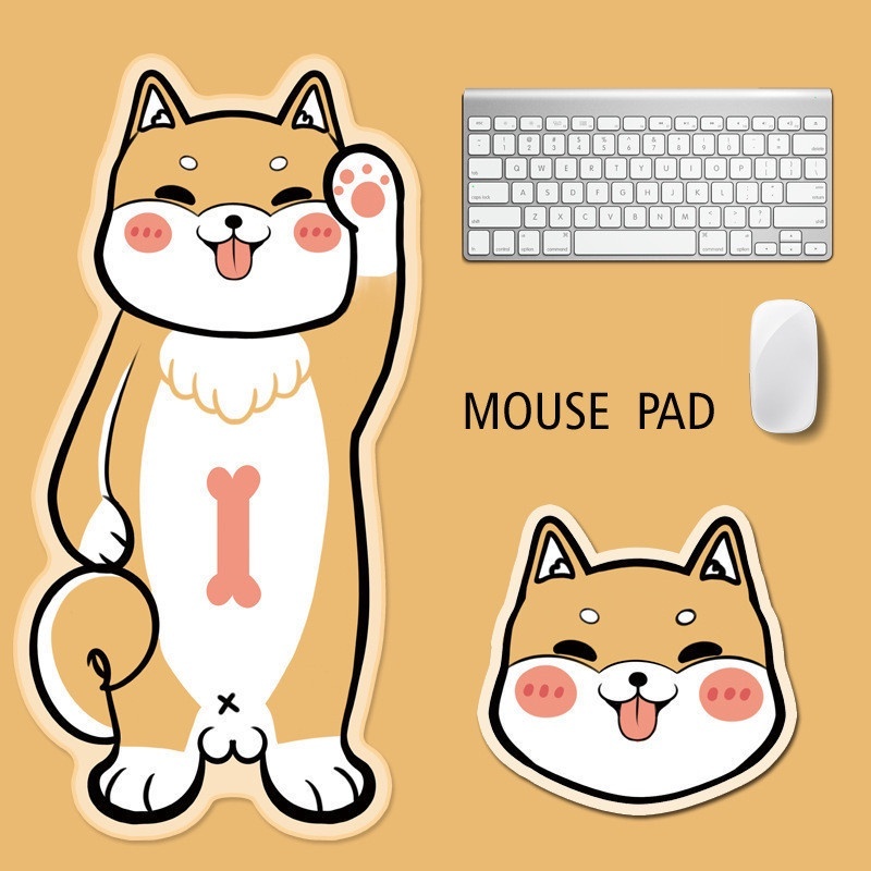 Shiba Inu Family Mouse Pad Alas Mouse Shiba Inu Kartun Hewan Mouse Pad Oversized Mouse Pad