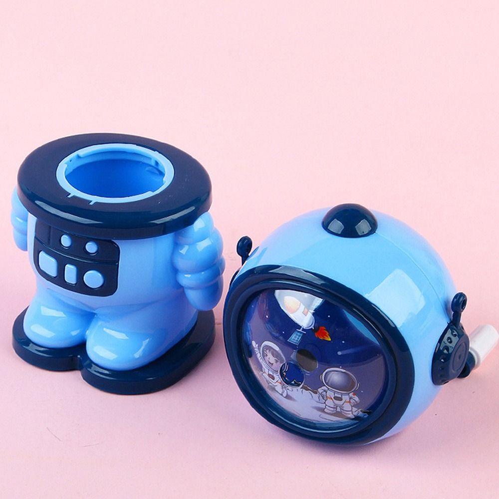 Suyo Astronot Pensil Sharpener Kreatif Kartun Siswa Otomatis Pencil Sharpener