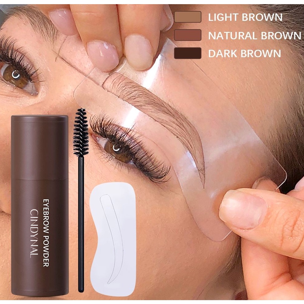 (UMU SUPPLIER) CINDYNAL CETAKAN ALIS INSTAN BEDAK ALIS MAGIC EYEBROW POWDER STAMP STEMPEL WATERPROOF 10 MODEL CETAKAN ALIS