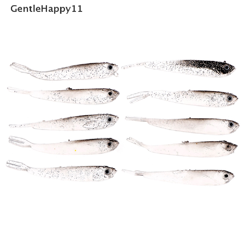 Gentlehappy 10Pcs 80Mm Lembut Memancing Umpan Tiddler Renang Umpan Buatan Tackle Ikan Kecil  Id