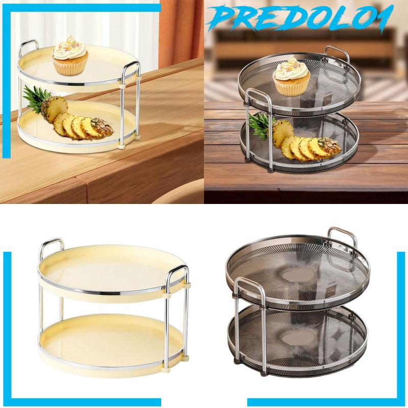 [Predolo1] Nampan Counter 2tingkat Nampan Hias Untuk Ruang Tamu Kosmetik Penyimpanan Dapur