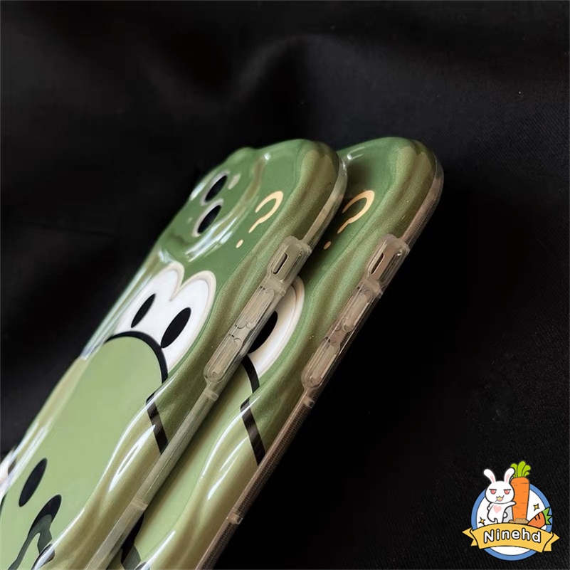 IPHONE Casing Kompatibel Untuk Iphone14 13 12 11 Pro Max X Xr Xs Max8 7 6 6s Plus SE 2020 Hidung Lucu Menggali Pola Hewan Hijau Casing Ponsel Anti Jatuh Kreatif Silikon Lembut TPU Penutup Belakang