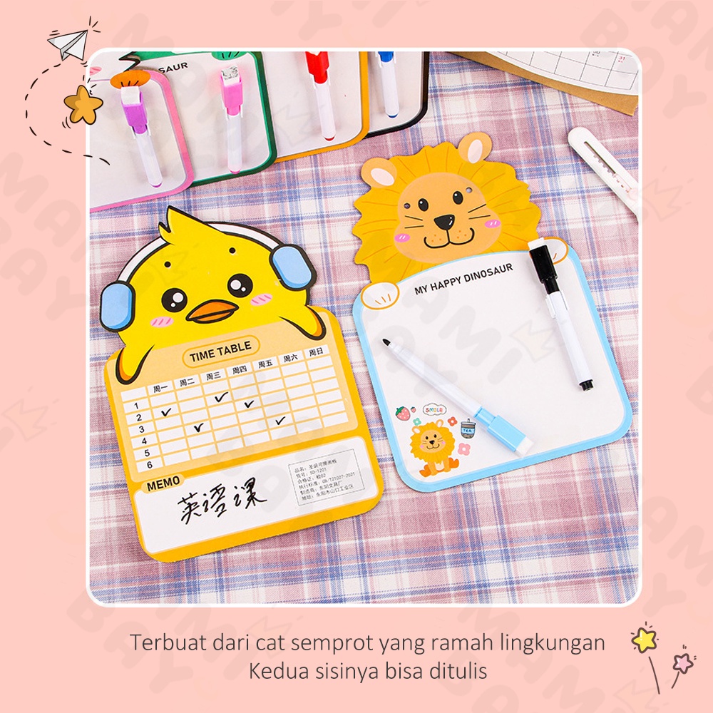 Mamibayi Mainan Papan Tulis White Board Anak Model Lucu Drawing/Writing Tablet