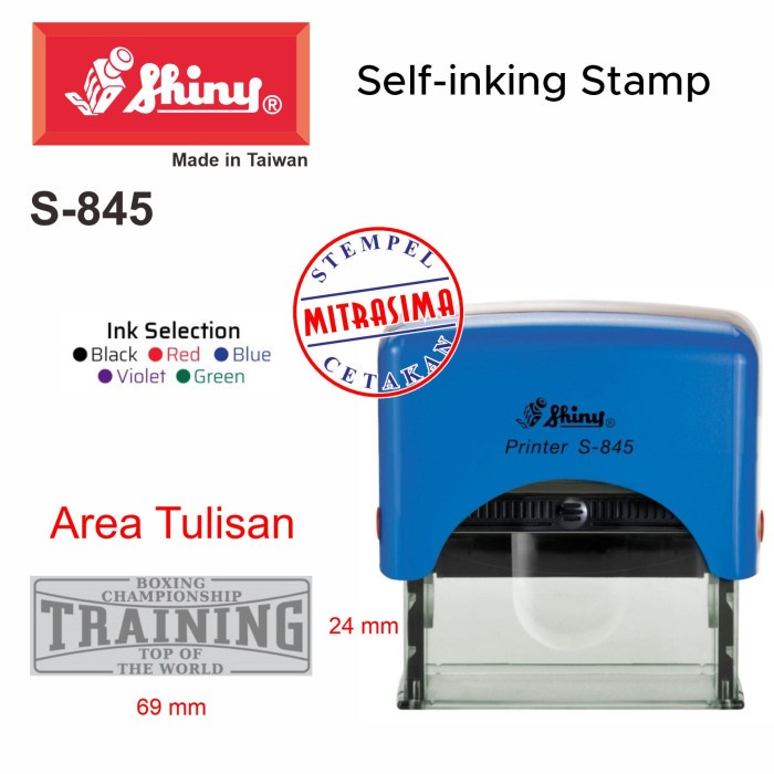 

Stempel Shiny S-845 ( Shiny bentuk persegi S845 Tipe S 845 )
