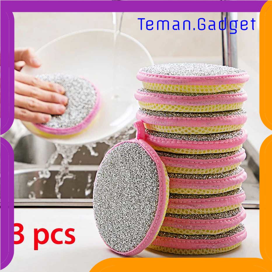 TG - DPR Golden Star Spons Cuci Piring Double Sides Cleaning Sponge 3PCS - XY-0186