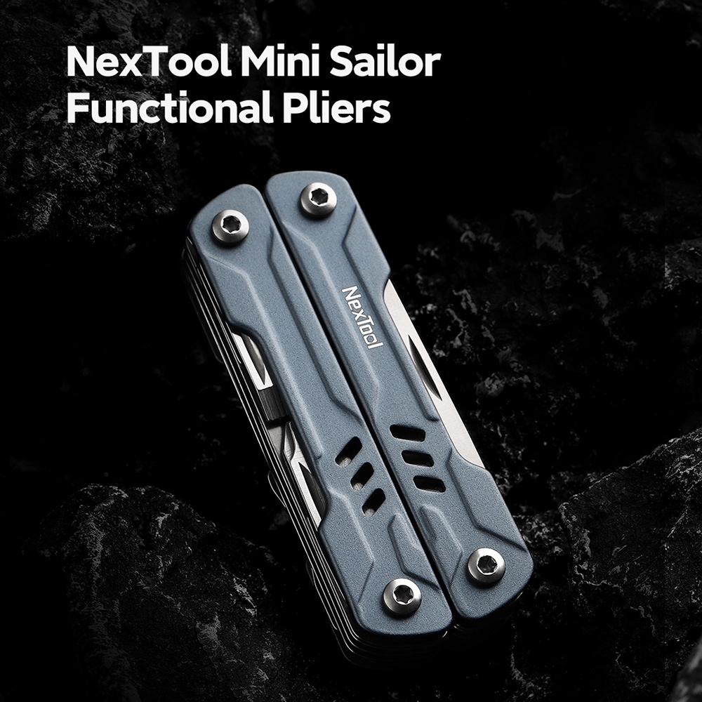 Xiaomi NexTool Mini Sailor Plier 11-in-1 Multi-Fungsi Alat Pemotong Kawat Retrieve Card Pin Obeng Gunting Pisau Saku