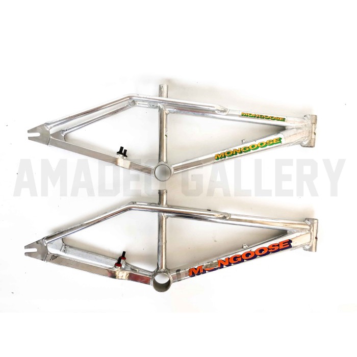 FRAME BMX ALLOY MONGOOSE CHROME ALUMINIUM NOS ORIGINAL RED GREEN