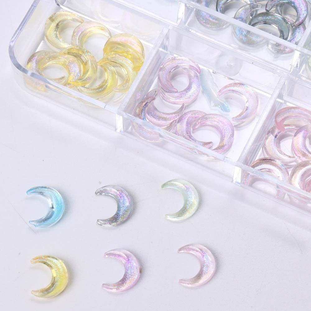 AUGUSTINA Agustina Aurora Dekorasi Kuku Korea Ins Style Nail Charms Cinta Hati Manikur Aksesoris Hiasan Kuku Nail Jewelry