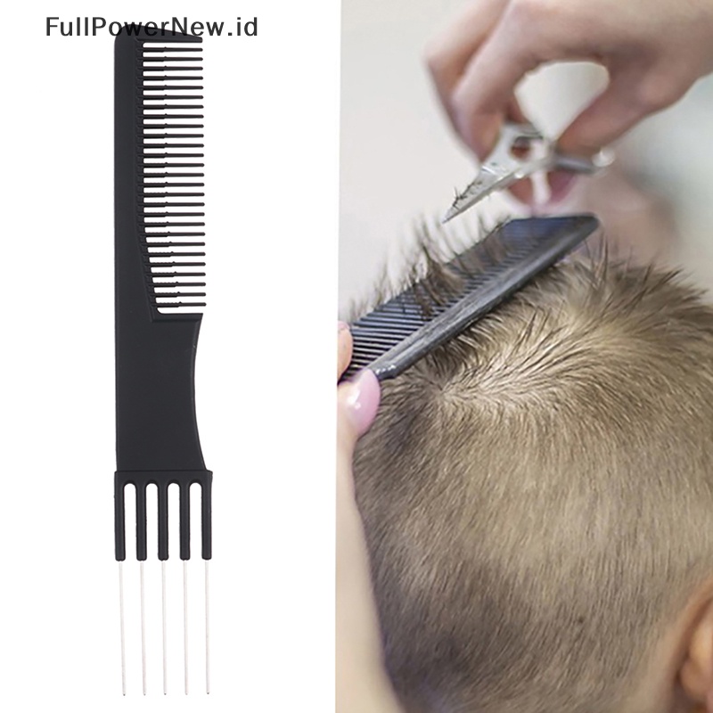 Power 1x Sisir Rambut Gigi Dua Sisi Barber Salon Sisir Ekor Baja Hairdressing ID