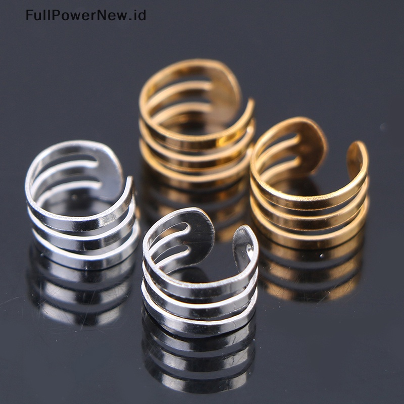 Power 50pcs Adjustable Kepang Rambut Gimbal Manik-Manik Manset Cincin Aksesoris Alat Rambut ID