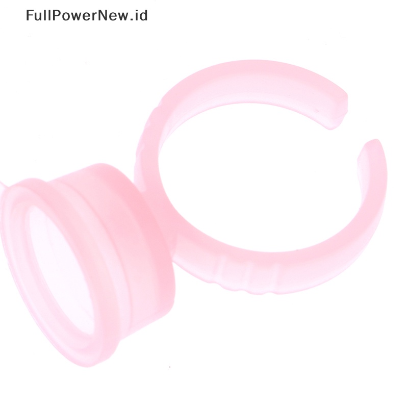 Power 10Pcs Palet Cincin Holder Lem Sekali Pakai Untuk Eyelash Extension Tattoo Pigment ID