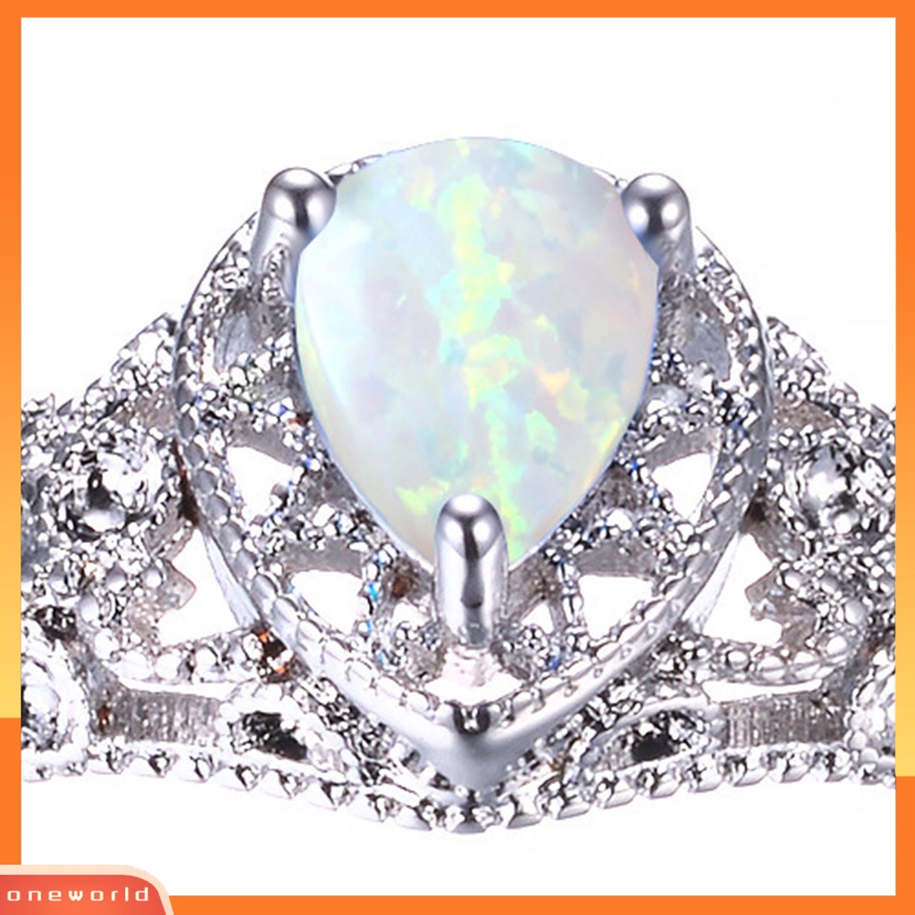 [EONE] Cincin Kawin Glitter Kepribadian Hadiah Valentine Warna-Warni Cubic Zirconia Temperamen Bertatahkan Berlian Imitasi Aesthetic Ring Perhiasan Aksesoris