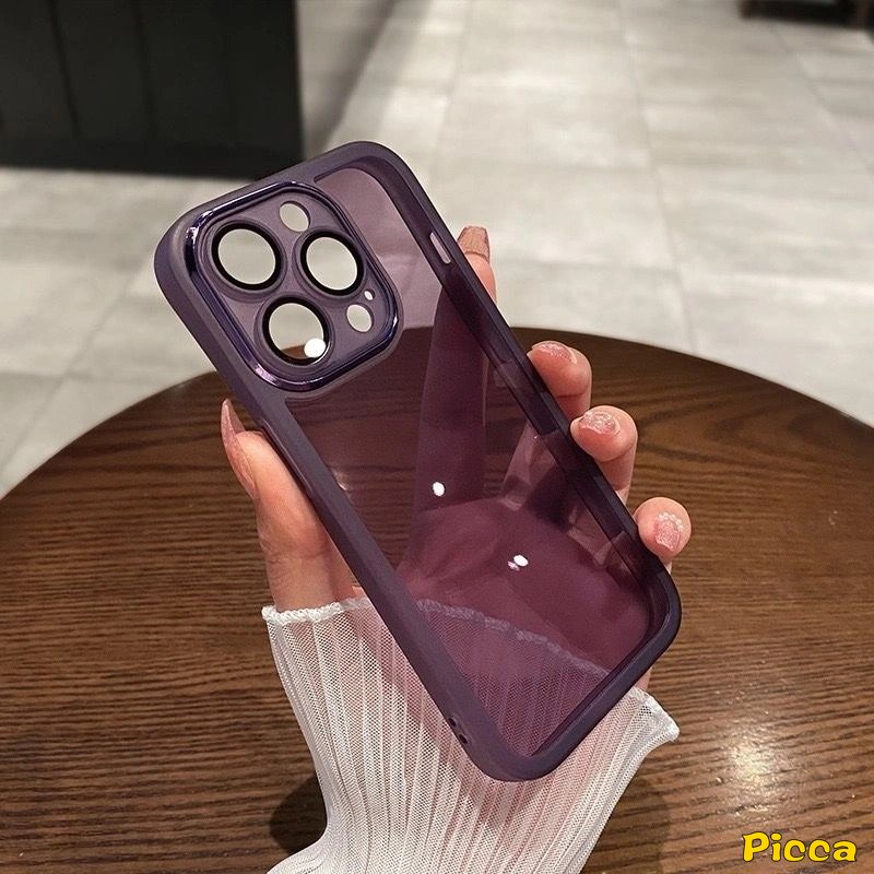 Luxury Plating Metal Len Case Kompatibel Untuk iPhone 7Plus 8Plus XR 11 Pro Max 14 13 12 Pro Max X XS Max 7 8Plus Pelindung Lensa Kamera Shockproof Back Cover Shell